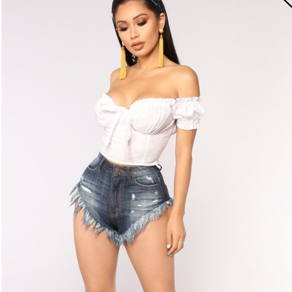 Fashion Nova Tops - Fashion Nova Love you long time crop tie top